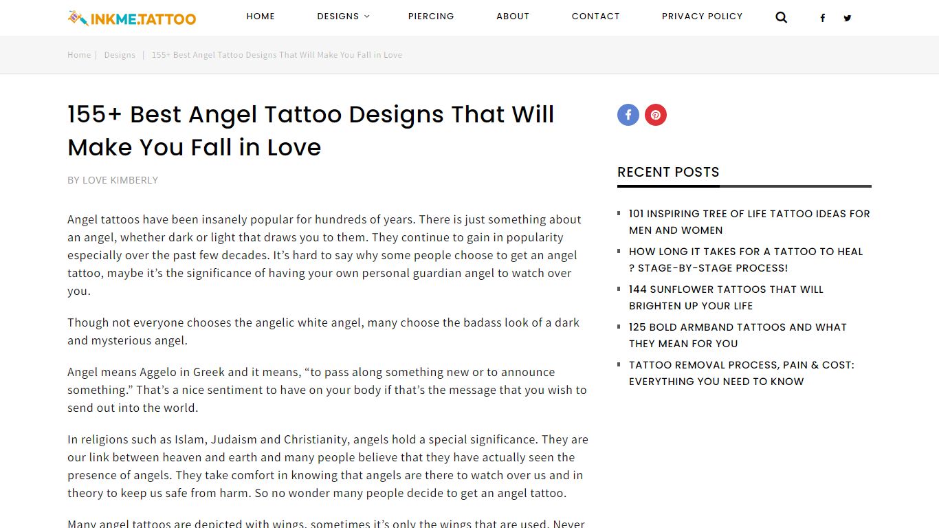 155+ Best Angel Tattoo Designs That Will Make You Fall in Love