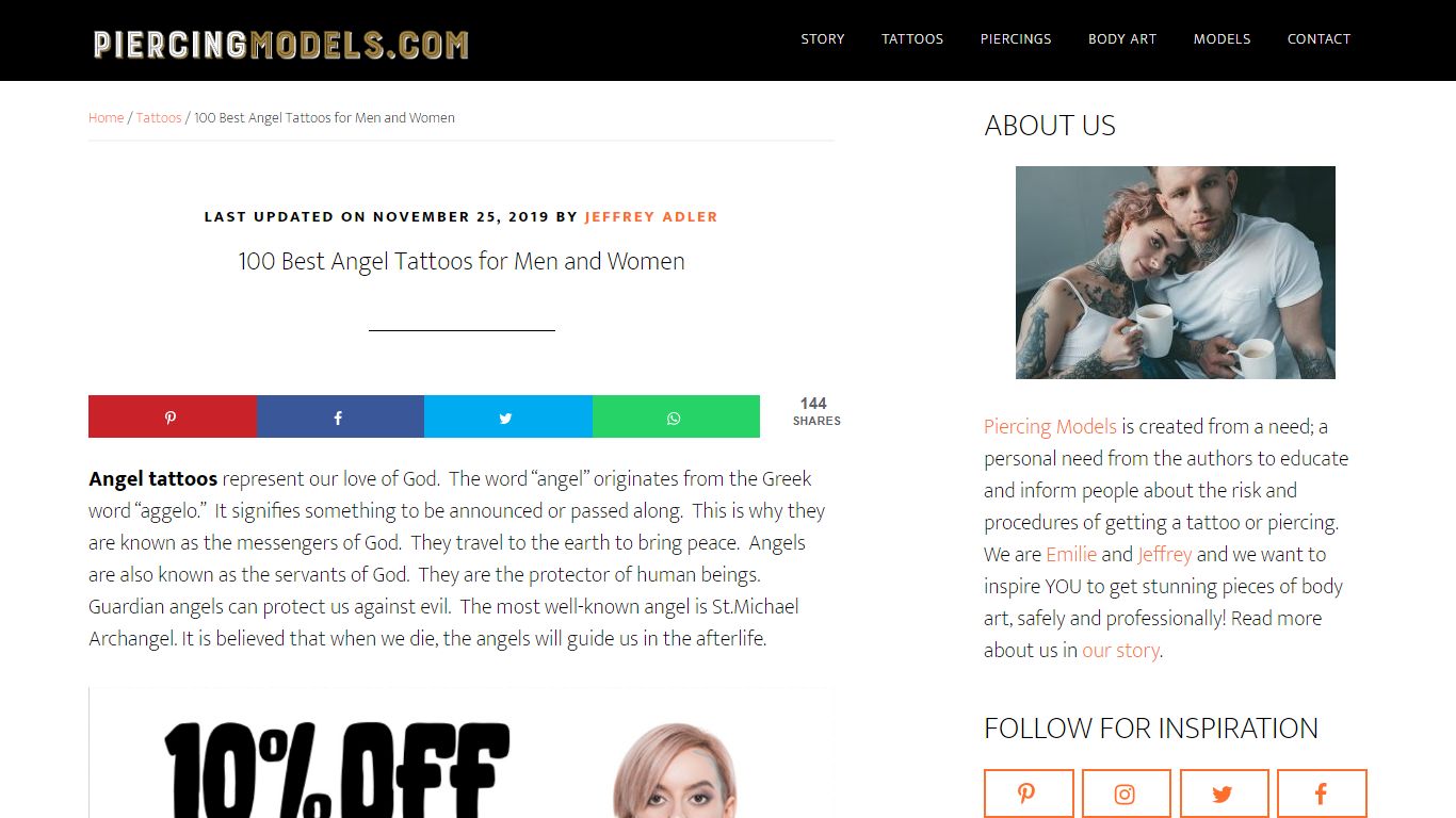 100 Best Angel Tattoos for Men and Women - Piercing Models