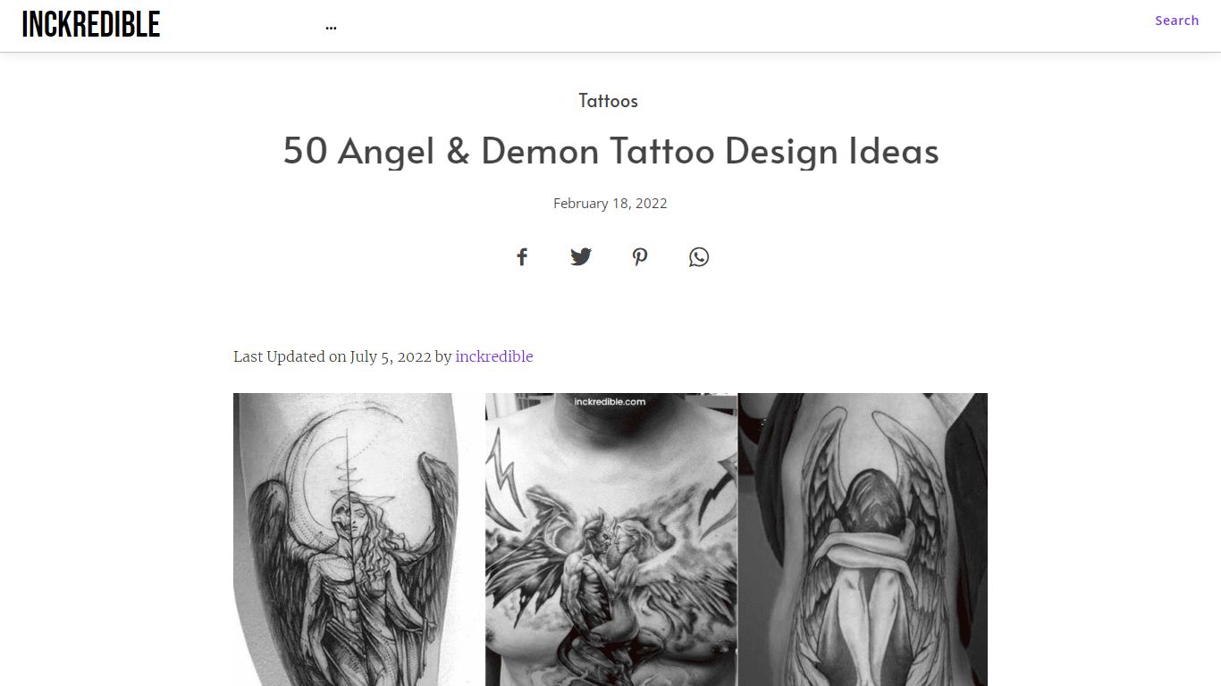 50 Angel & Demon Tattoo Design Ideas - Inckredible.com