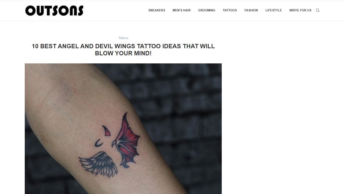 10 Best Angel And Devil Wings Tattoo Ideas That Will Blow Your Mind ...